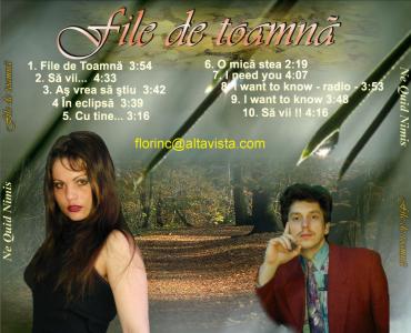 the CD cover pages of File de toamna album